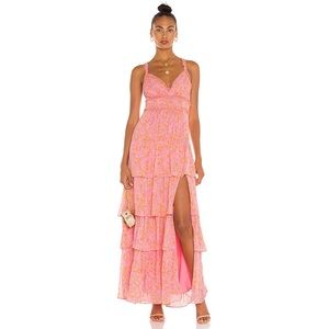 Likely Athena Maxi Dress in Pink Multi
